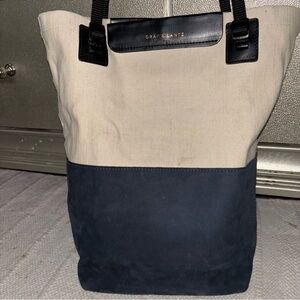 GRAF & LANTZ Graf & Lantz Dahlia Tote Pannier Navy and Cream Bag